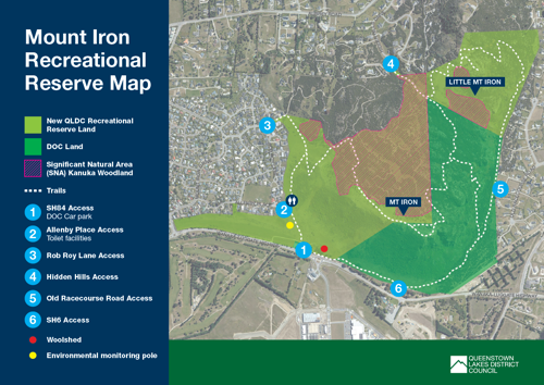 Map showing Mt Iron recreation reserve