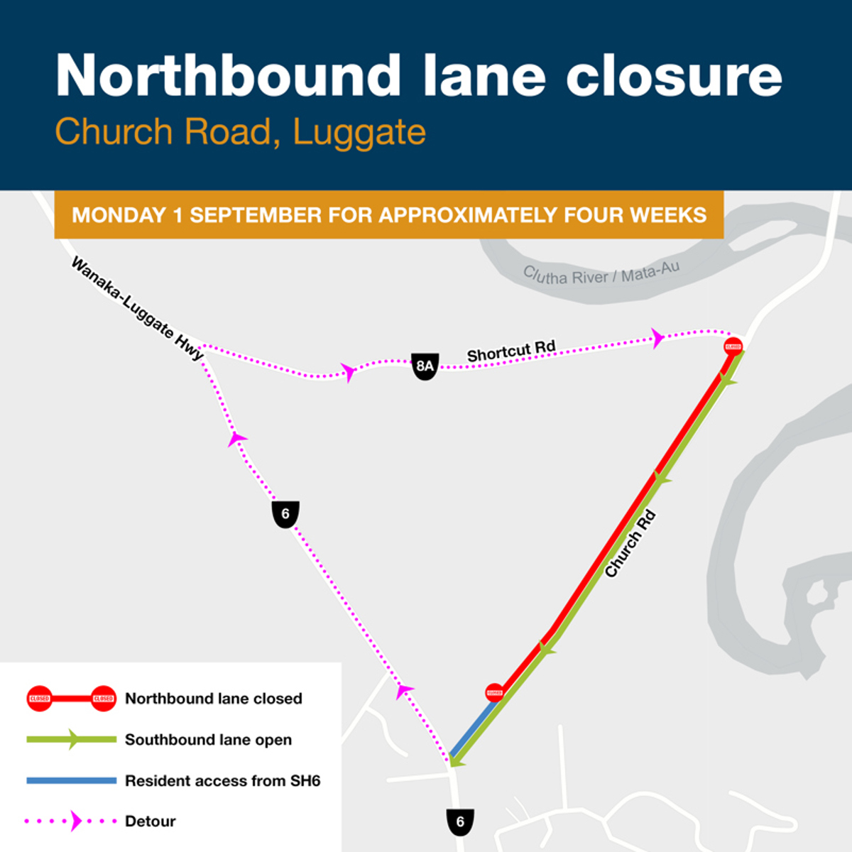 Qldc Church Road Luggate Water Upgrades Detour Social Tile Aug25